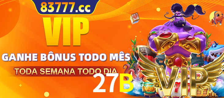 Banner promocional do 27B oferecendo 100% de recompensas adicionais contínuas para quem fizer o login diário (Daily sign-in), com um mascote de coelho.